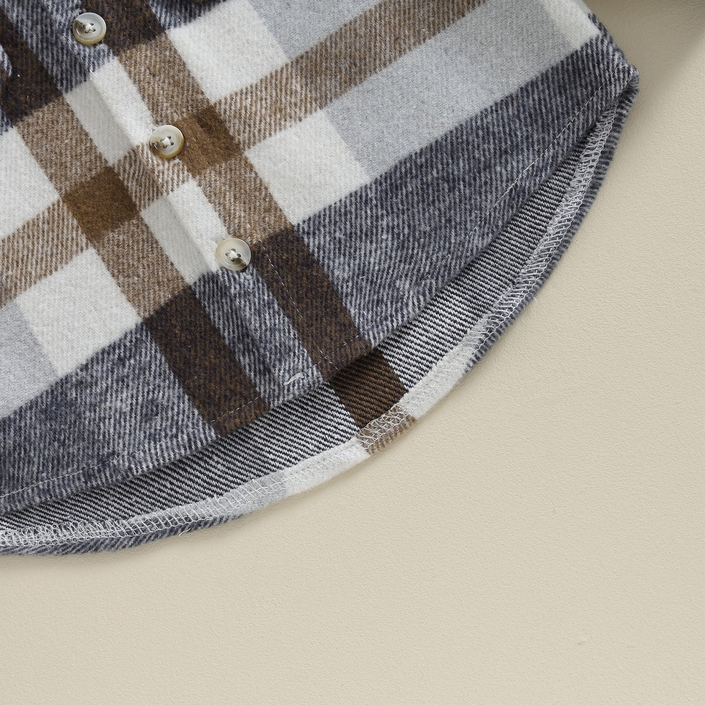 Victor Hooded Sweatshirts Casual Button Long Sleeve Plaid Outerwear