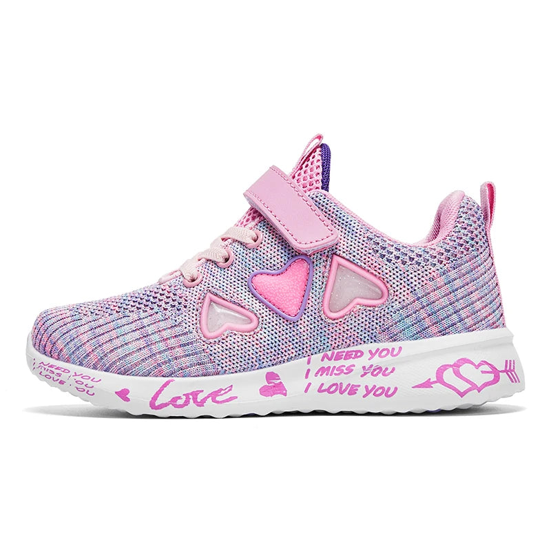 Cozy Knit Shoes for Girls Ultra Breathable Sneakers Lightweight Footwear Comfy and Casual
