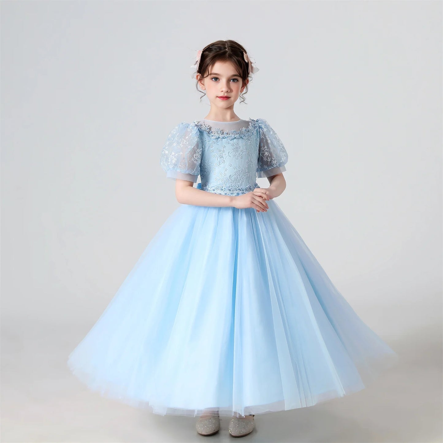 Baby Girls Party Dresses Elegant Kids Wedding Prom Gown Flower