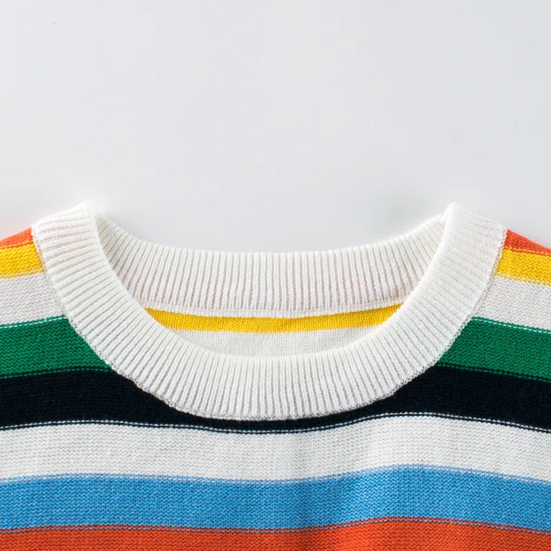 Luis Cotton Stripe Knitwear Casual Sport Sweaters