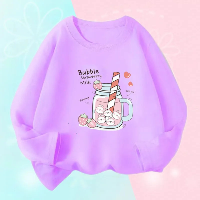 Charlotte Strawberry Girls Graphic Juice Kids Cartoon Long Sleeve - GuGuTon baby store - Baby Fashion - Toddlers Outfits - Babies Outfits - Toddler Clothes - Kids Clothing - Newborn Clothes - Newborn Wear - Kids Wear - Trending Clothes - Trending Outfits - Fall Fashion - Winter Fashion - Girls Clothes - Boys Clothes - Babies Wear - Kids Accessories - KidsWear - Summer Clothes - Summer Fashion - Summer Trend - Falls Sweaters - Tops - Bottom - Jeans - Blouse - Dresses - Newborn Dresses - Toys