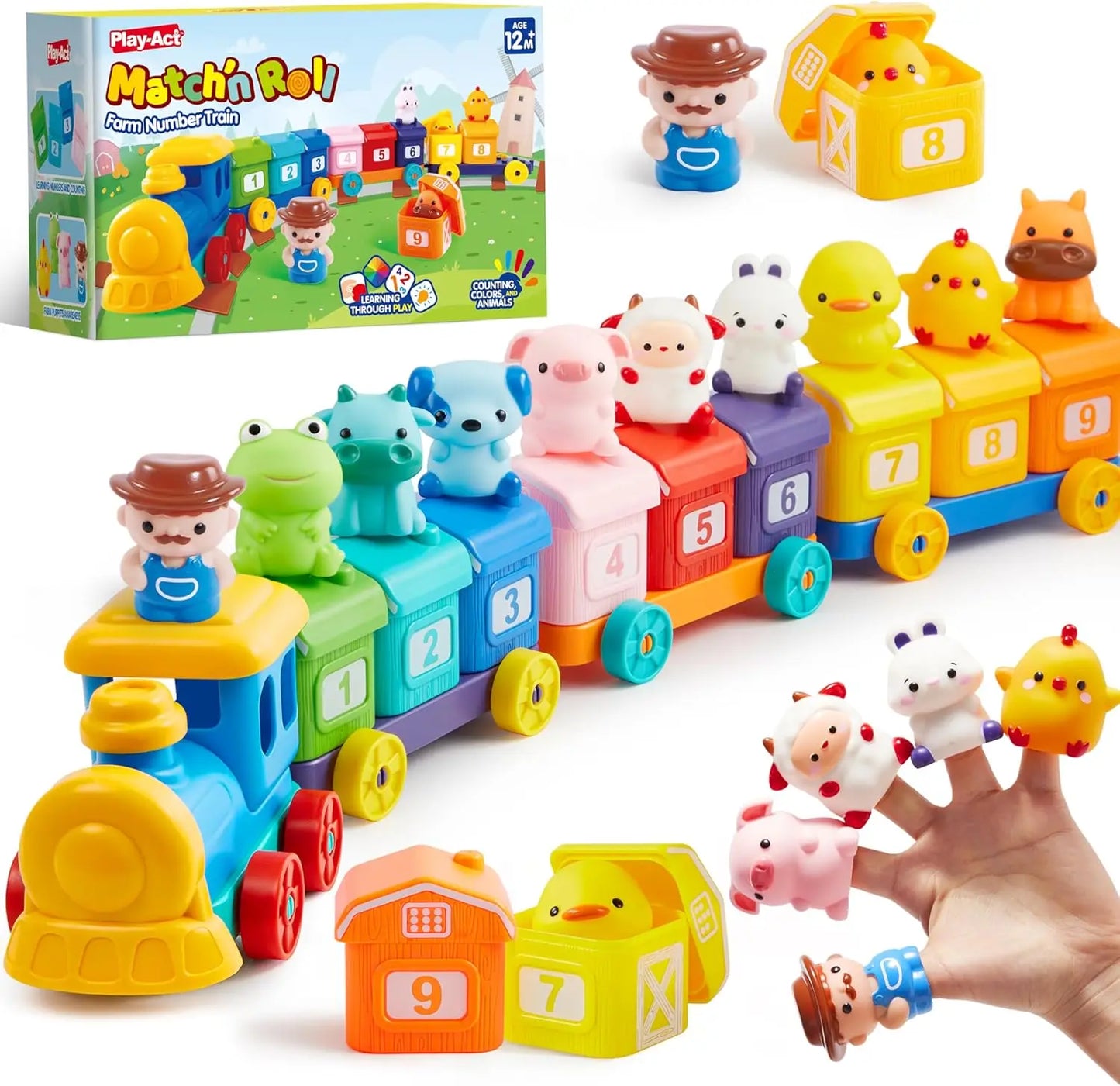JOYFY Learning Farm Train Counting Matching & Sorting Montessori