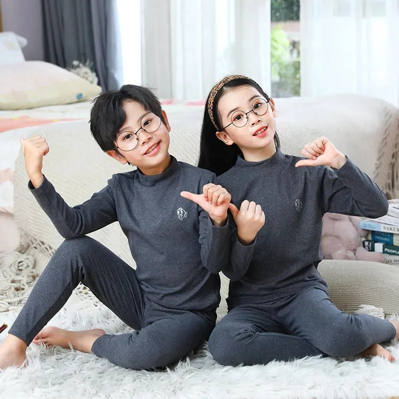 Boy Sleepwear Sets Winter Underwear Pajama and Pants