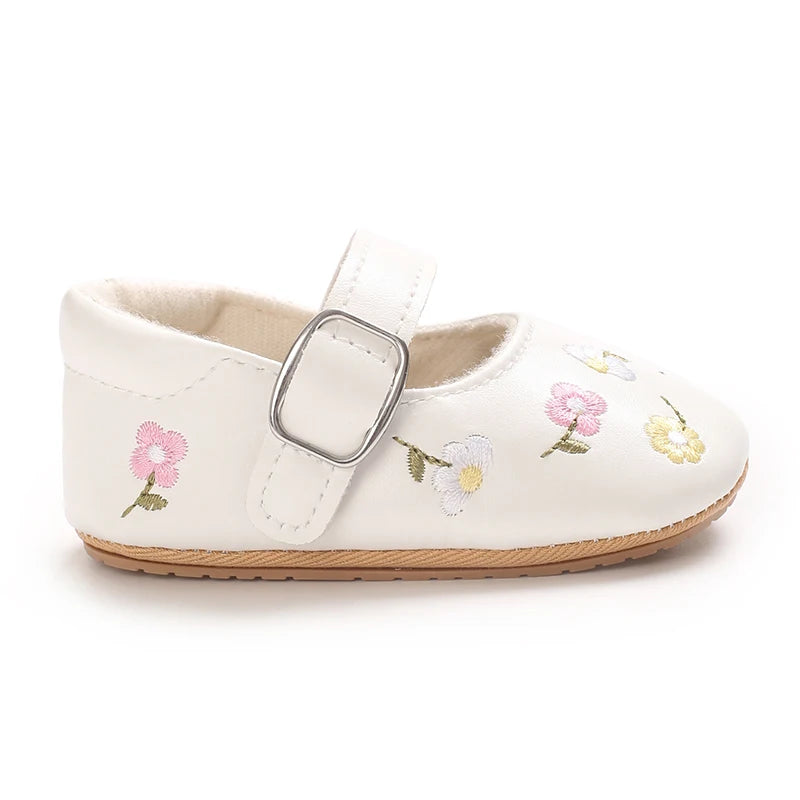 Spring And Autumn Baby Girl's Walking Shoes Anti Slip One Year Old Soft Soled Baby Shoes Princess Shoes Single Shoes