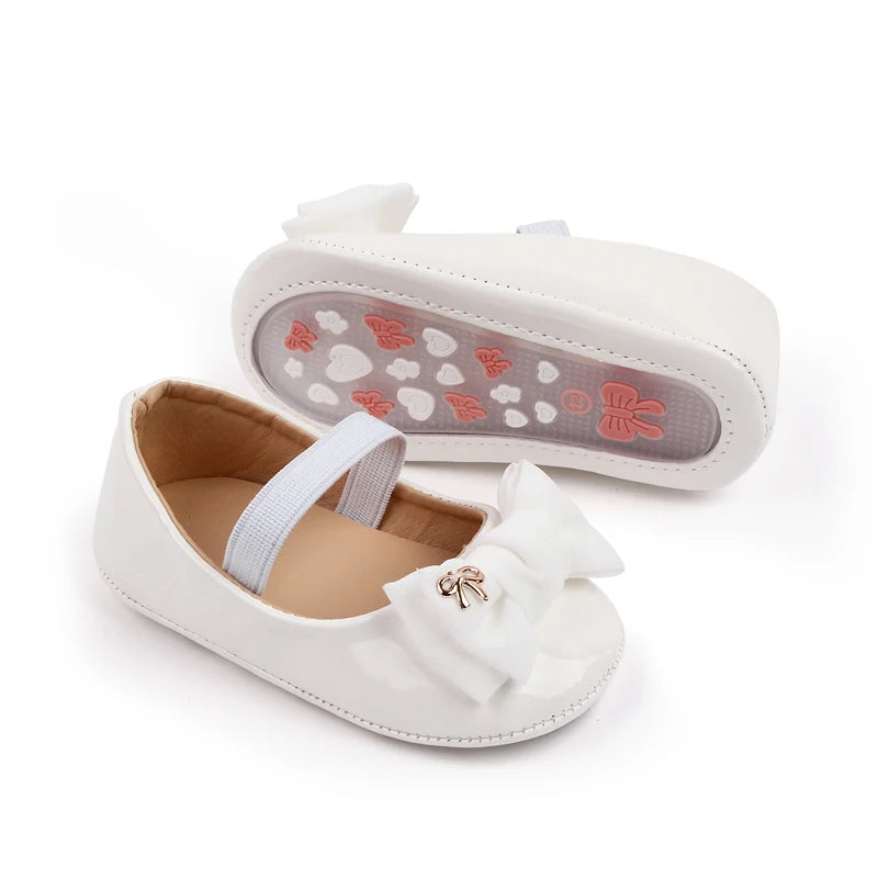 Baby Girl Shoes Cute Bowknot Toe-covered Soft PU Mary Jane Shoes Anti-slip Sole Spring Summer Sandal for 0-6-12m Baby Girl 2023