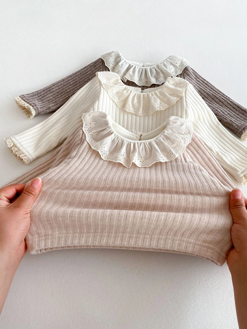 Hilda Ruffle Collar Girl Warm Base Casual Tops