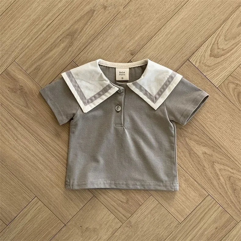 Jefrey Cotton Infant Boy Navy Solid Tops - GuGuTon baby store - Baby Fashion - Toddlers Outfits - Babies Outfits - Toddler Clothes - Kids Clothing - Newborn Clothes - Newborn Wear - Kids Wear - Trending Clothes - Trending Outfits - Fall Fashion - Winter Fashion - Girls Clothes - Boys Clothes - Babies Wear - Kids Accessories - KidsWear - Summer Clothes - Summer Fashion - Summer Trend - Falls Sweaters - Tops - Bottom - Jeans - Blouse - Dresses - Newborn Dresses - Toys