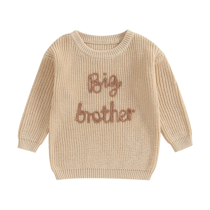 Javier Big Little Brother Knitted Sweater - GuGuTon baby store - Baby Fashion - Toddlers Outfits - Babies Outfits - Toddler Clothes - Kids Clothing - Newborn Clothes - Newborn Wear - Kids Wear - Trending Clothes - Trending Outfits - Fall Fashion - Winter Fashion - Girls Clothes - Boys Clothes - Babies Wear - Kids Accessories - KidsWear - Summer Clothes - Summer Fashion - Summer Trend - Falls Sweaters - Tops - Bottom - Jeans - Blouse - Dresses - Newborn Dresses - Toys