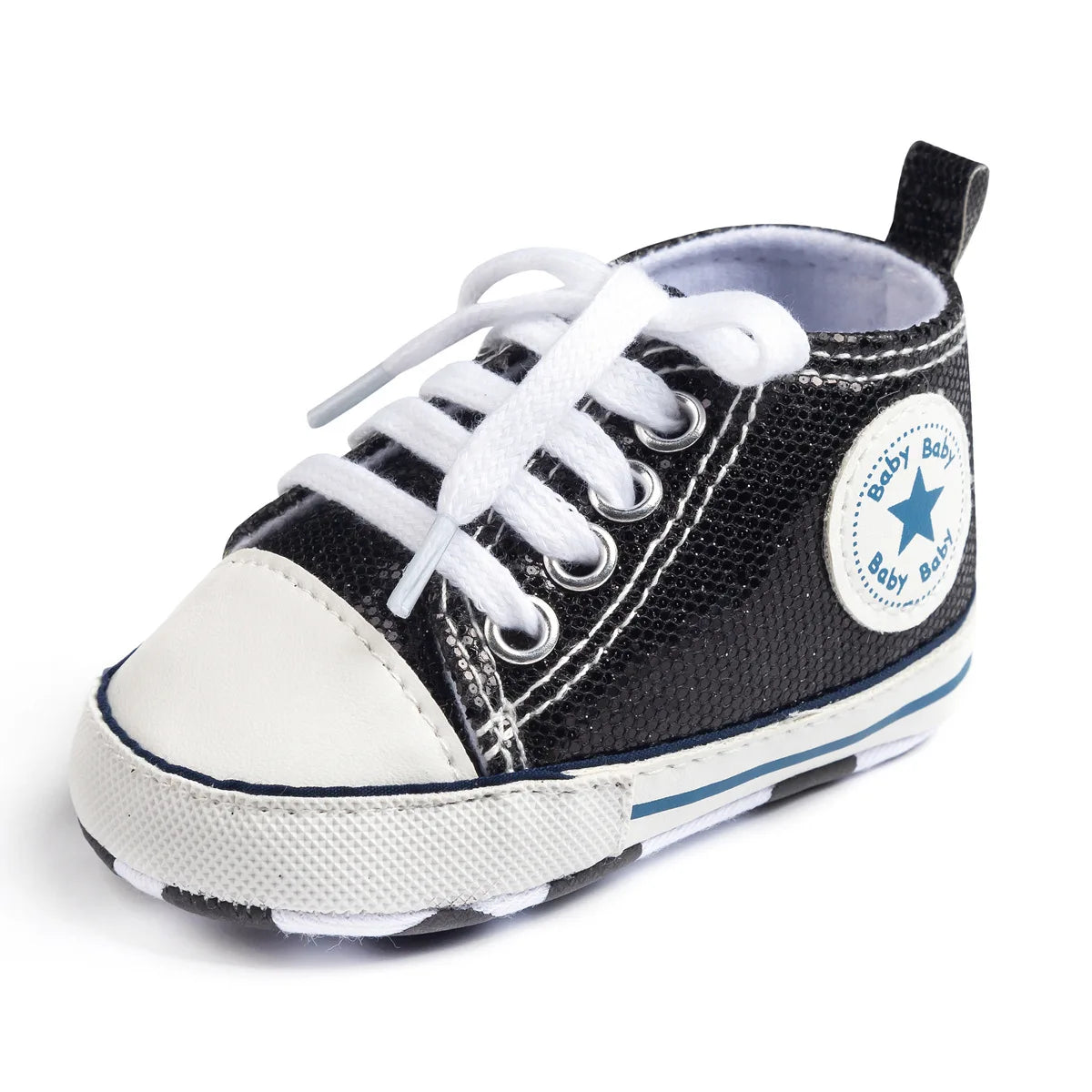 Baby Step Shoes Baby's First Pair of Toddler Shoes Baby Canvas Shoes Breathable Non-slip Boys and Girls Lace-up Fashion Shoes