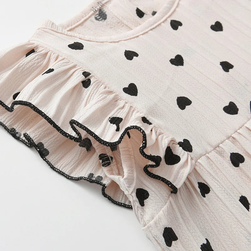 Polka Dot Ruffle Romper Set
