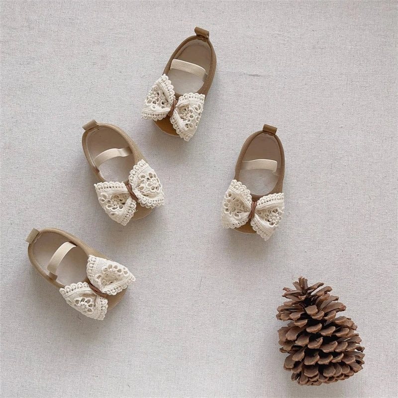 Baby Girls Shoes Autumn Winter Children Lace Bow Princess Shoes