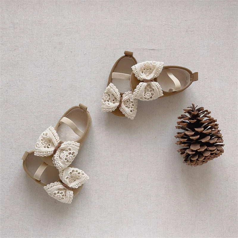 Baby Girls Shoes Autumn Winter Children Lace Bow Princess Shoes