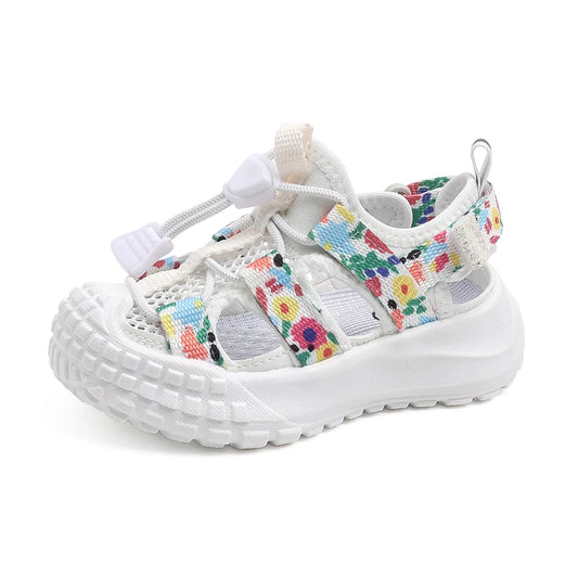 2025 New Summer Children Sandals For Girls Mesh Breathable Kids Sport Shoes