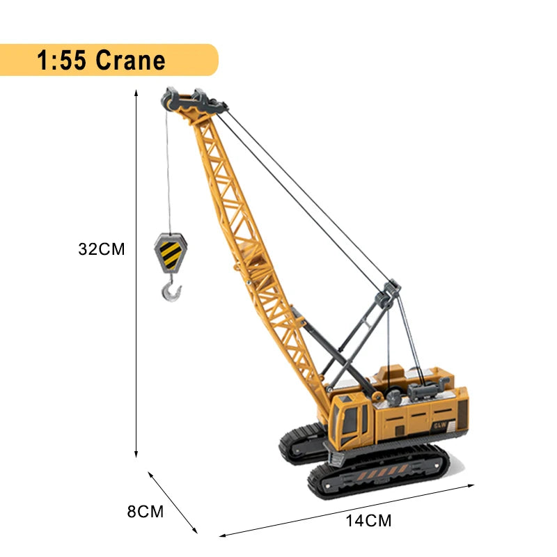 Engineering Vehicle Toys for Boys Alloy+Plastic Tractor Excavator Bulldozer Crane Truck Model Diecast Children Collection Gifts