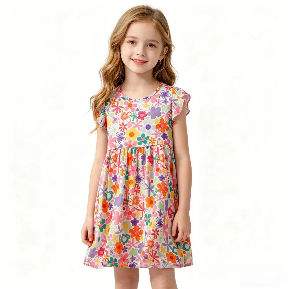 Girls Dresses Toddler Baby 1 to 2 3 4 5 6 7 8 9 10 11 12 13 14 15 16 Years Girl Casual Dress Teenager Korean Cute Children Dress