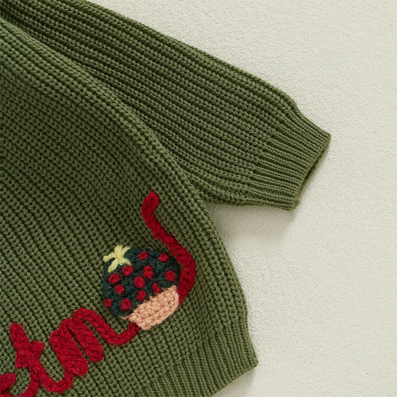 Ramiro Letter Santa Embroidery Knit Sweater