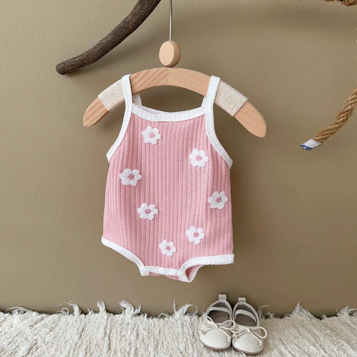 Breathable Camisole Flower Bodysuit