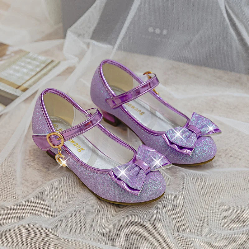 Girls Sandals Rhinestone Butterfly Latin Dance Kids Shoes