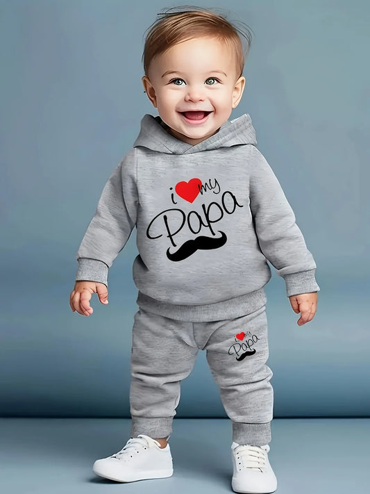 Newborn Baby Boy Fleece Hoodie with Cartoon Design