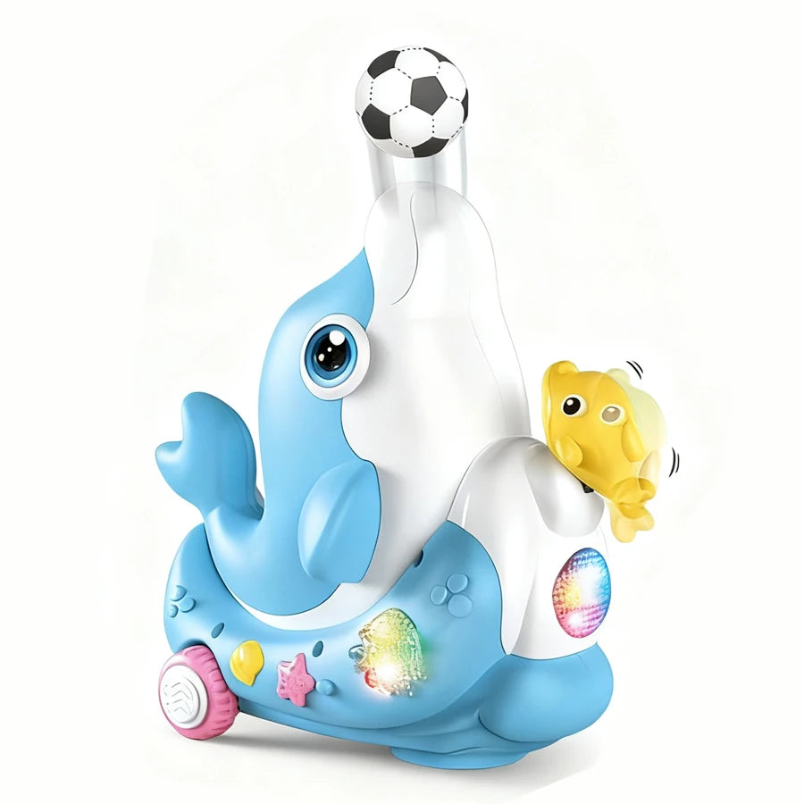 Musical Walking Elephant Drummer Toys for Kid  with LED Light Music Sensory