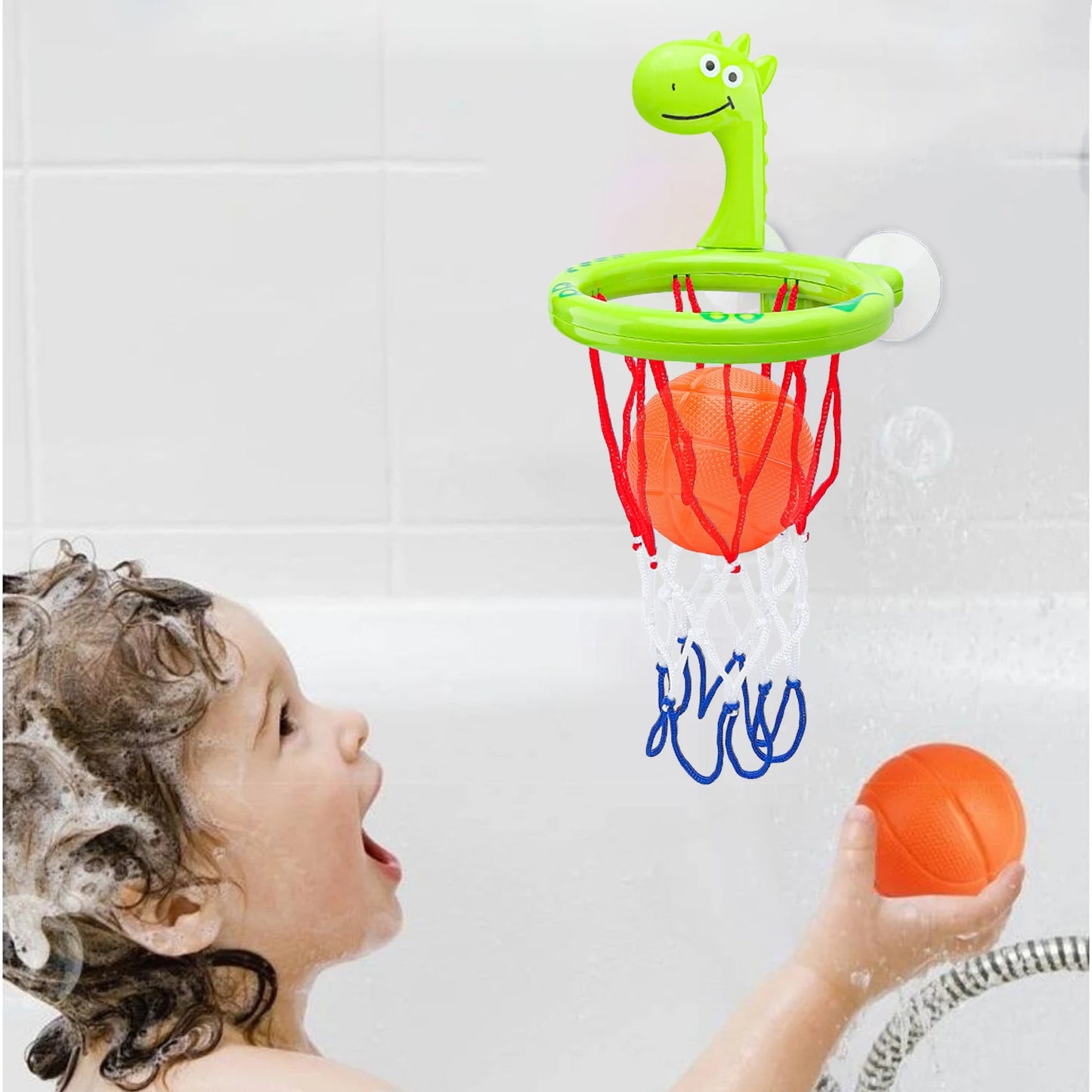 Baby Bath Toy Children Water Play Toys Set Bathroom Bathtub Suction Cup Shooting Basketball Hoop