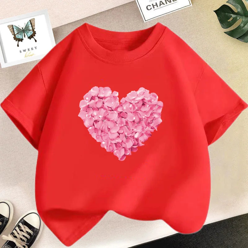 Abigail Pink Heart Flower Print Girls Tshirt Casual Cute T-Shirt Fashion - GuGuTon baby store - Baby Fashion - Toddlers Outfits - Babies Outfits - Toddler Clothes - Kids Clothing - Newborn Clothes - Newborn Wear - Kids Wear - Trending Clothes - Trending Outfits - Fall Fashion - Winter Fashion - Girls Clothes - Boys Clothes - Babies Wear - Kids Accessories - KidsWear - Summer Clothes - Summer Fashion - Summer Trend - Falls Sweaters - Tops - Bottom - Jeans - Blouse - Dresses - Newborn Dresses - Toys