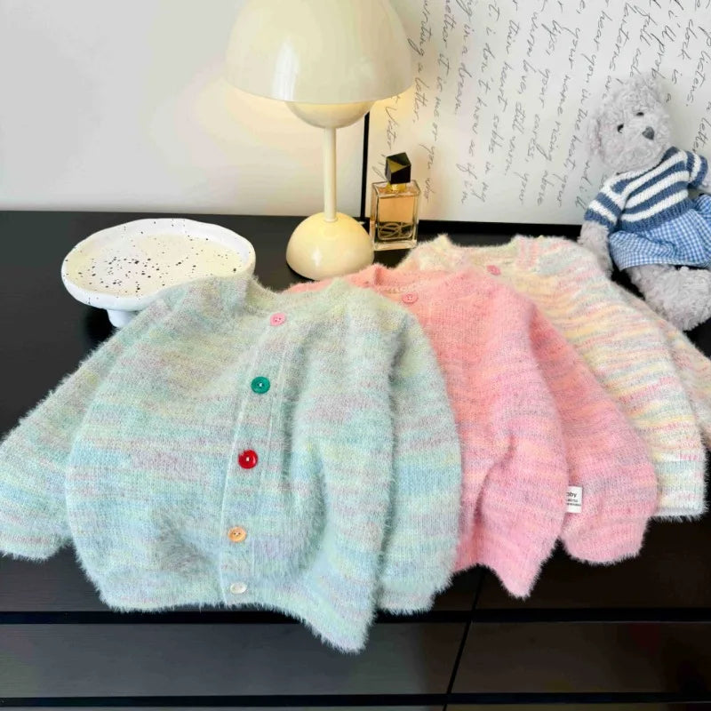 Jhonny Plush Warm Children Rainbow Sweater