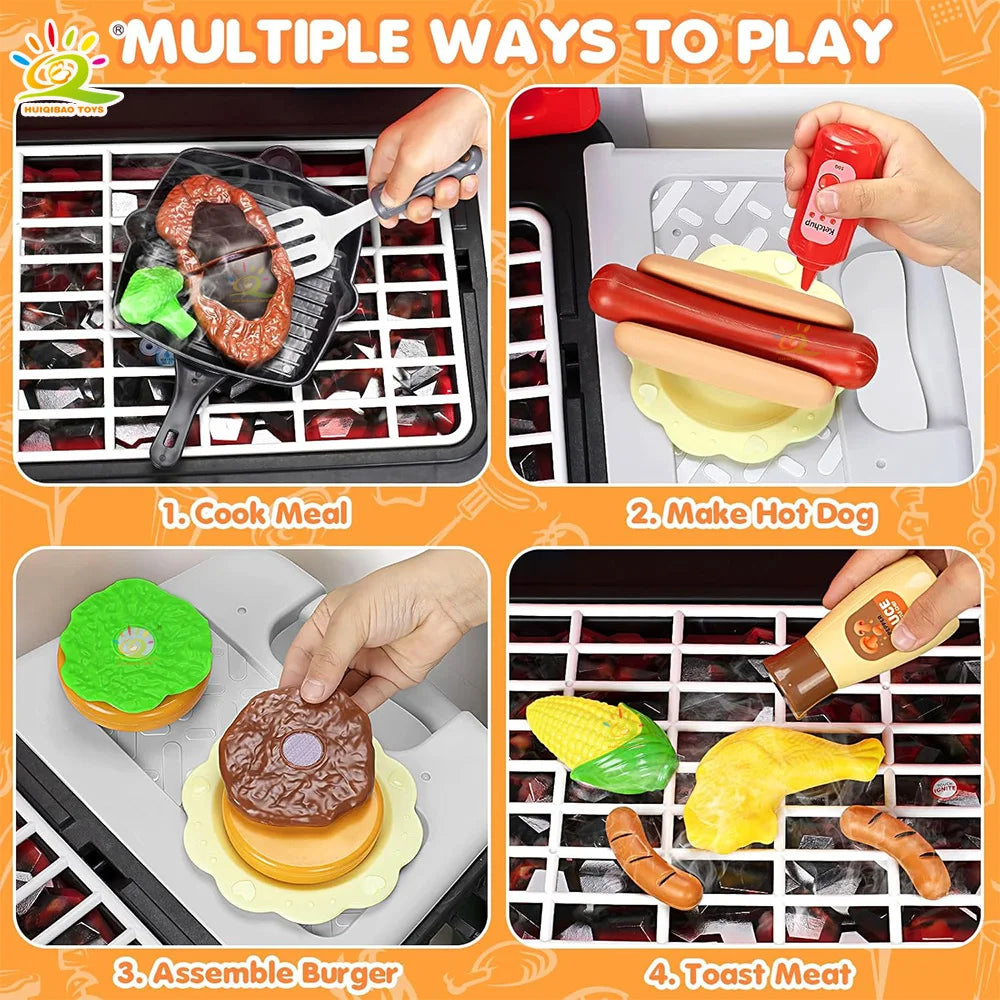 Electric barbecue grill portable outdoor barbecue grill boys and girls ultra-realistic simulation barbecue