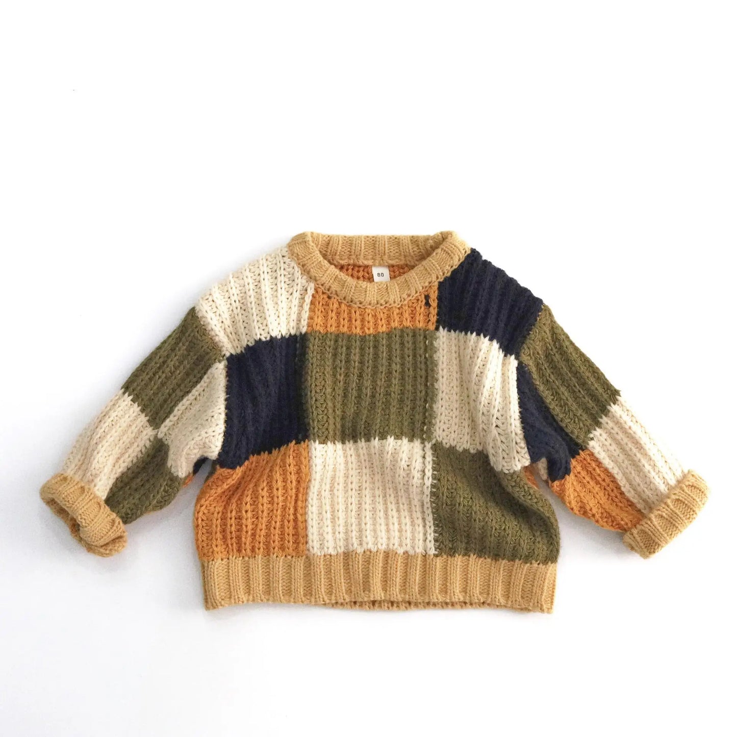 Raul Checkered Knit Pure Cotton Sweater