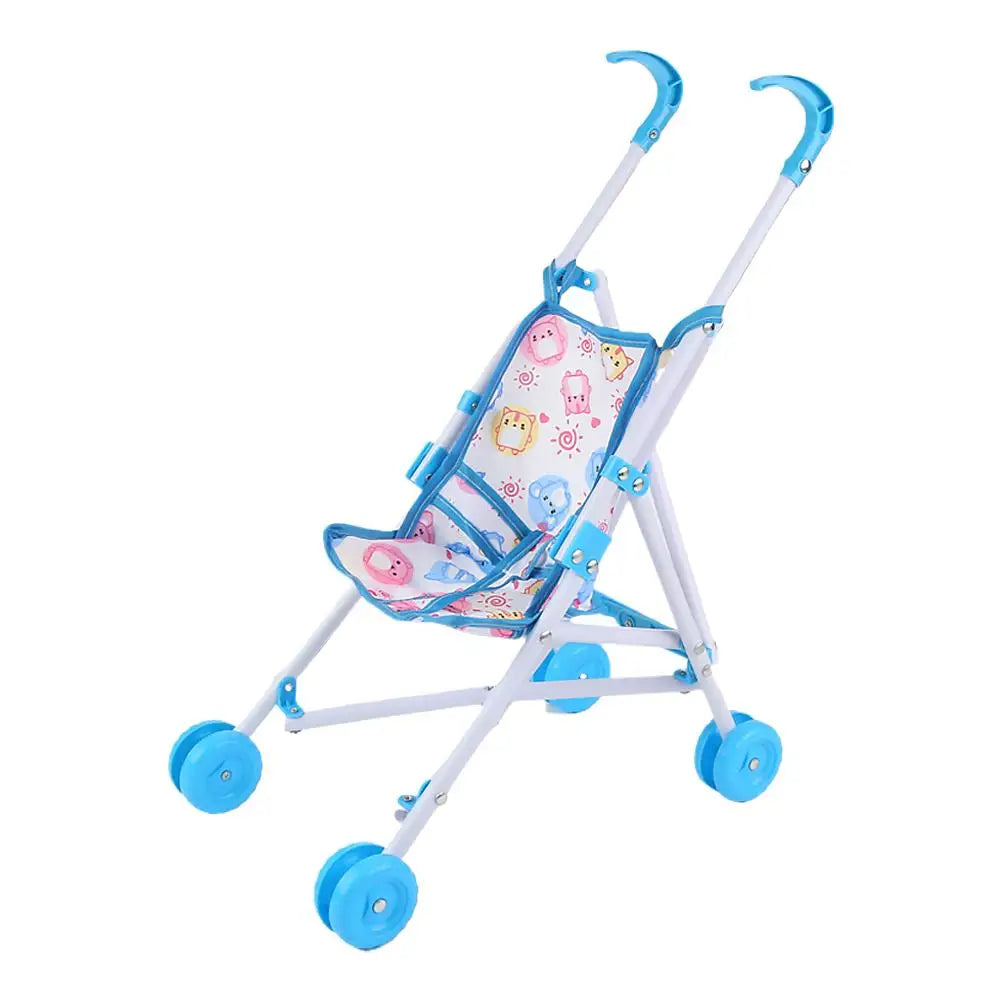 Trendy Interactive Dolls Pram Play Toys Plastic Doll Handcart Stable Baby Stroller for Boys Girls Babies