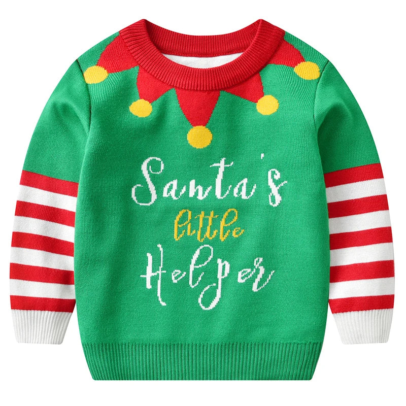 Roy Winter Santa Claus Pullover Knitted Sweater - GuGuTon baby store - Baby Fashion - Toddlers Outfits - Babies Outfits - Toddler Clothes - Kids Clothing - Newborn Clothes - Newborn Wear - Kids Wear - Trending Clothes - Trending Outfits - Fall Fashion - Winter Fashion - Girls Clothes - Boys Clothes - Babies Wear - Kids Accessories - KidsWear - Summer Clothes - Summer Fashion - Summer Trend - Falls Sweaters - Tops - Bottom - Jeans - Blouse - Dresses - Newborn Dresses - Toys