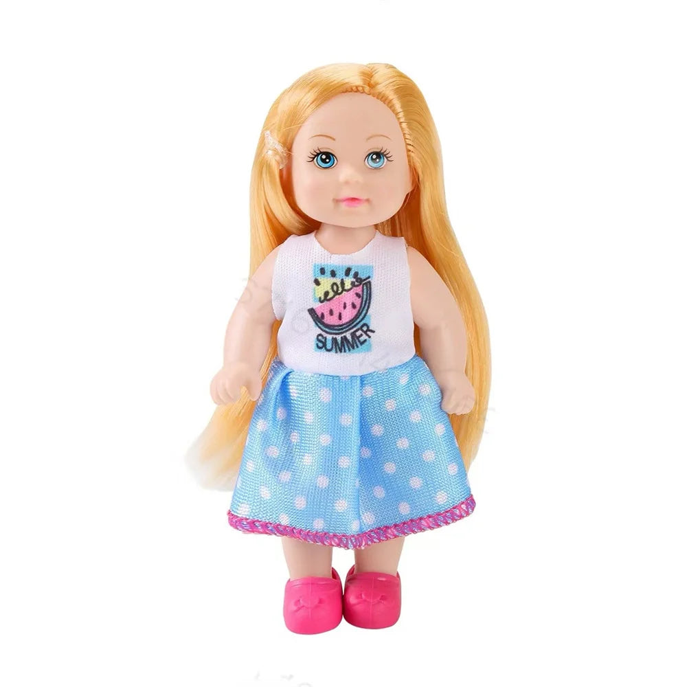 Multi style set with optional mini baby palm dolls, girl player toys, gifts