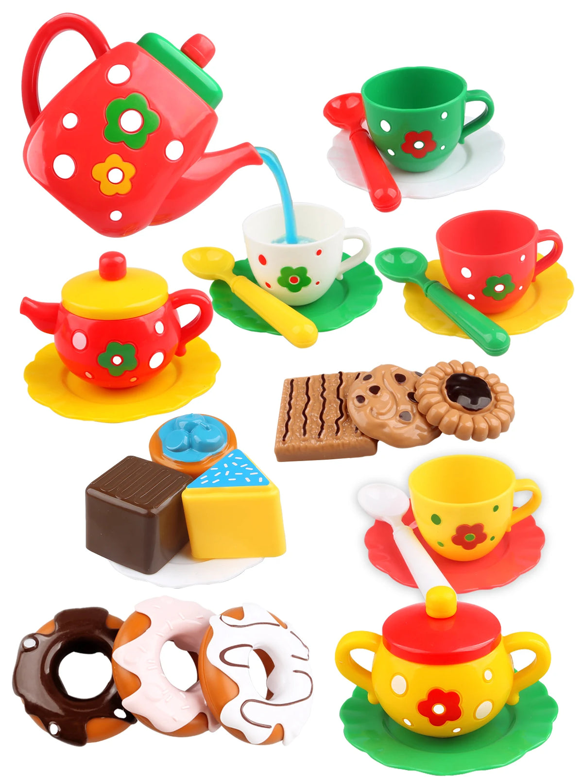 Afternoon Tea Set for Girls Cake Dessert Playhouse Kitchen Toys