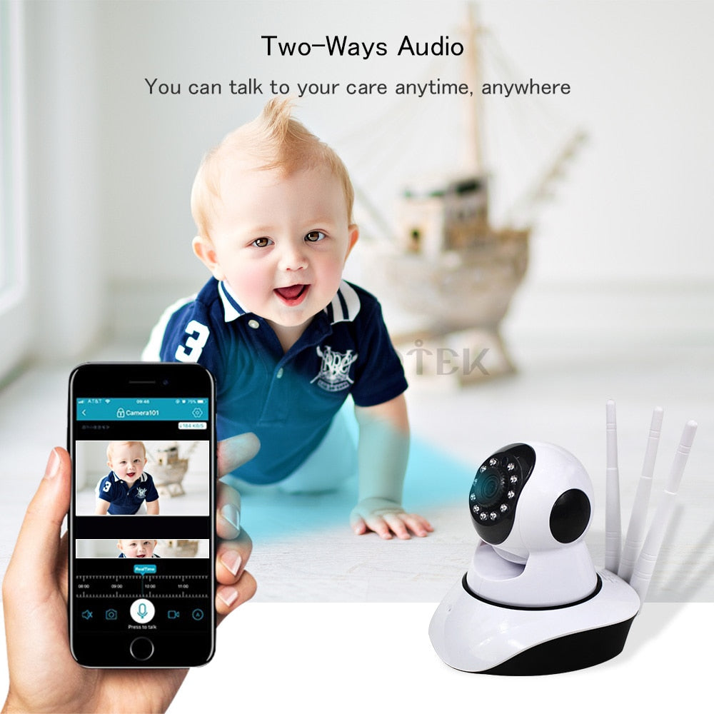 Baby Monitor Wifi 1080P IP Camera Night Vision Two Way Audio Video - GuGuTon