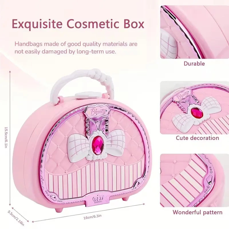1set Colorful Girls' Pretend Makeup Toy Set -Makeup with  Accessories