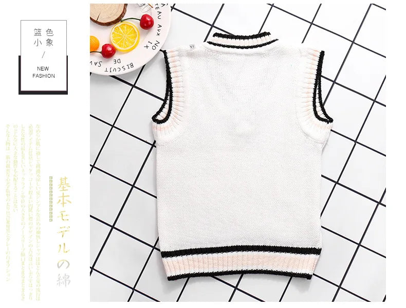 Carlos Knit Vest Thick Sleeveless Sweater - GuGuTon baby store - Baby Fashion - Toddlers Outfits - Babies Outfits - Toddler Clothes - Kids Clothing - Newborn Clothes - Newborn Wear - Kids Wear - Trending Clothes - Trending Outfits - Fall Fashion - Winter Fashion - Girls Clothes - Boys Clothes - Babies Wear - Kids Accessories - KidsWear - Summer Clothes - Summer Fashion - Summer Trend - Falls Sweaters - Tops - Bottom - Jeans - Blouse - Dresses - Newborn Dresses - Toys