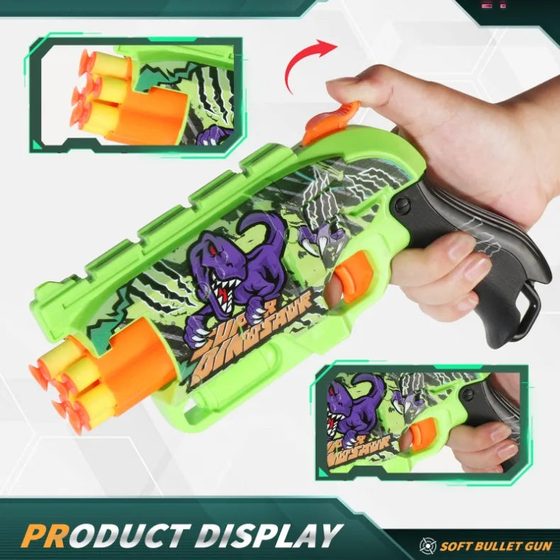 Kids Air Soft Bullet Gun Toys - Graffiti Shark Design