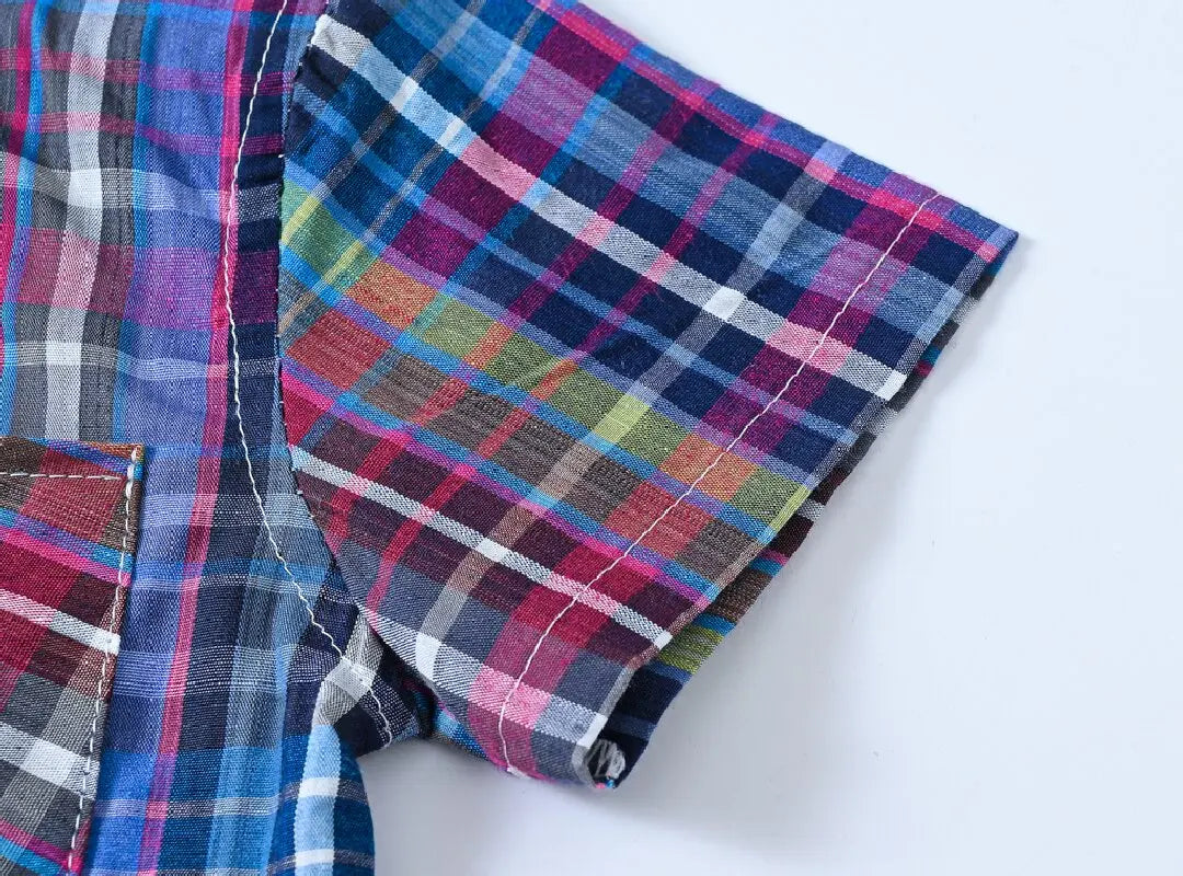 Ivan Children's Clothing Boy Plaid Shirt