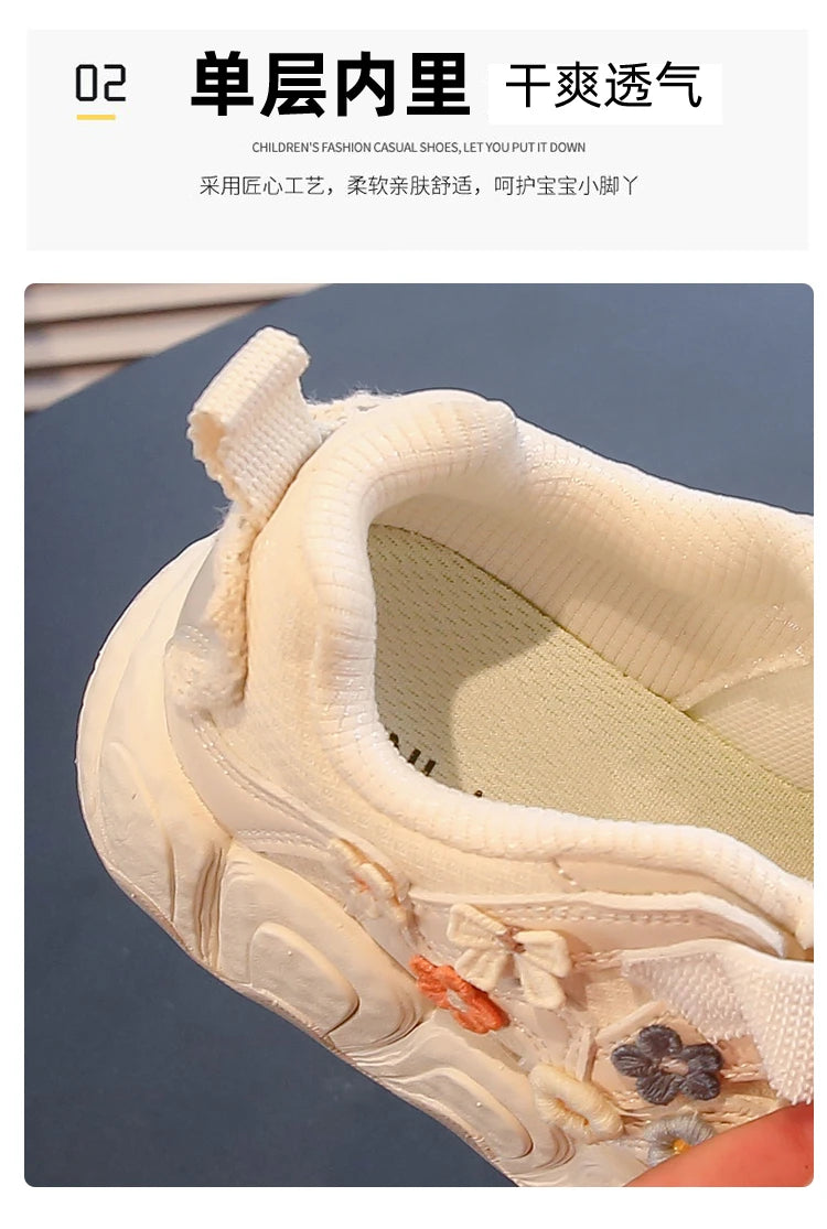 Fashion Leather Sneakers for Girls Children Casual Sports