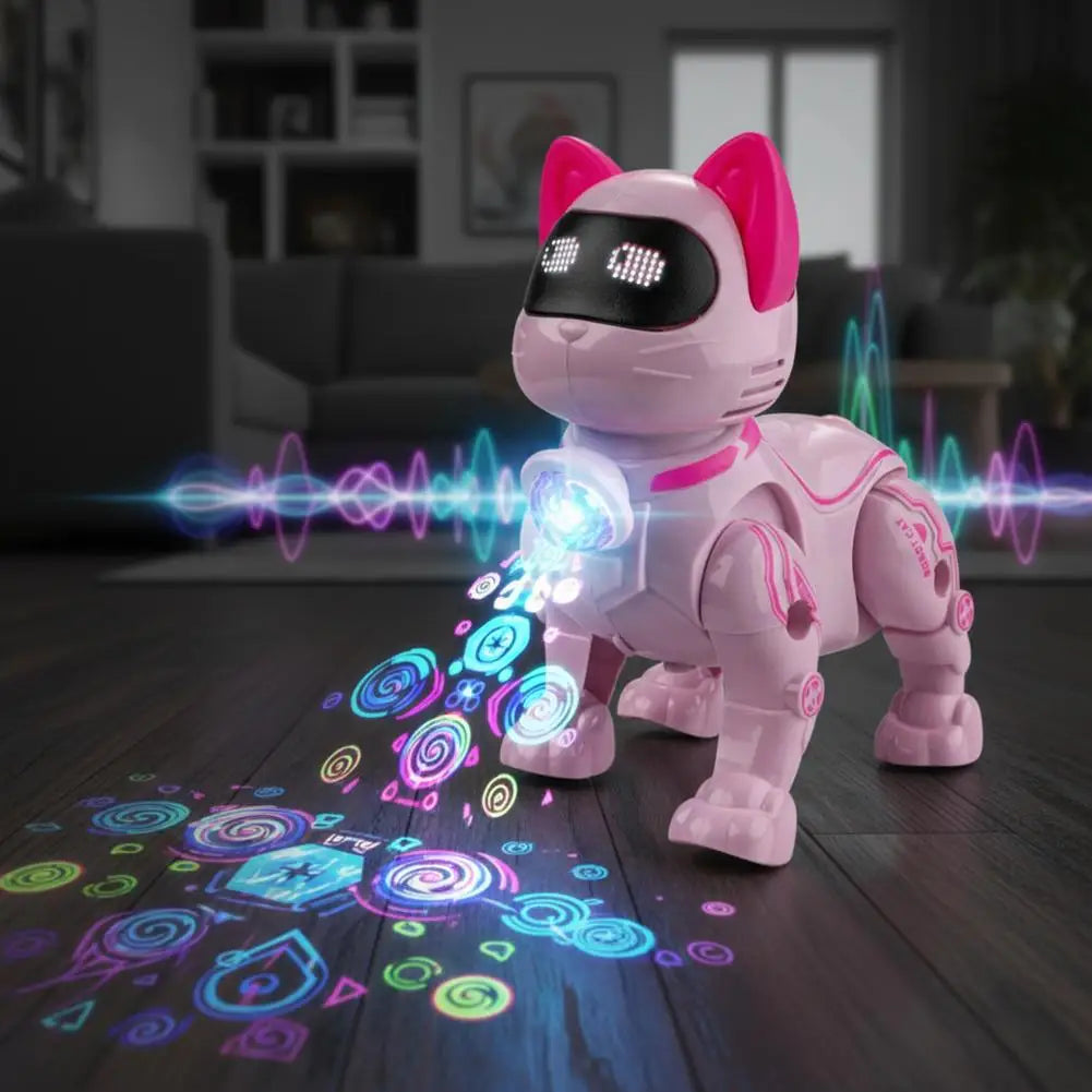 Smart Robot Cat Toy Programmable Intelligent Voice Control Stunt Cat