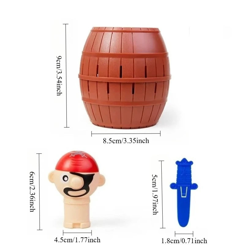 Funny Pirate Barrel Toy Sword Stab Jumping Pirate Game Board Children Halloween Toys Parent-child Interactive Toys for Kids Boys