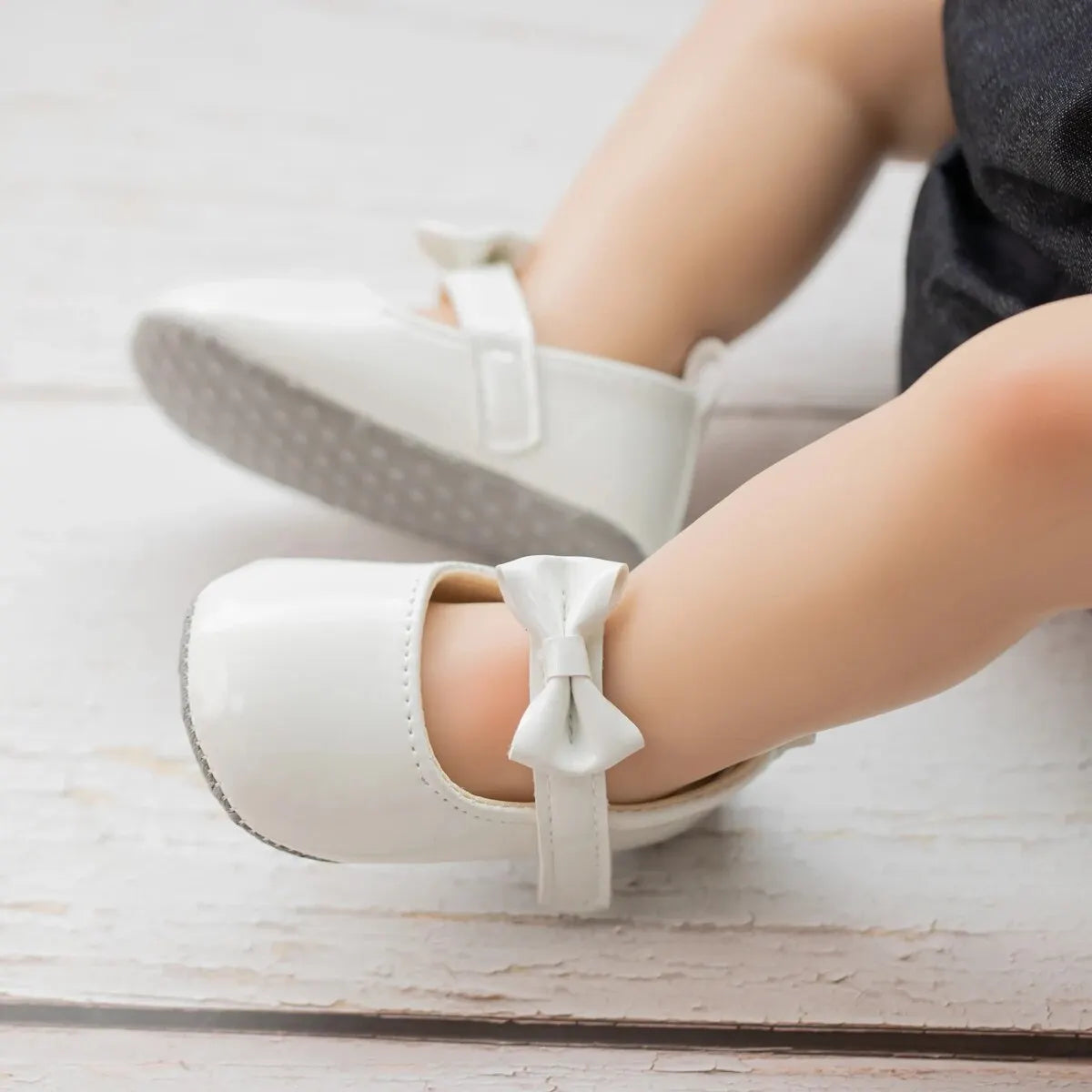 Meckior Baby Girls Shoes Bowknot Princess Dress Shoes PU Anti-slip Soft Sole