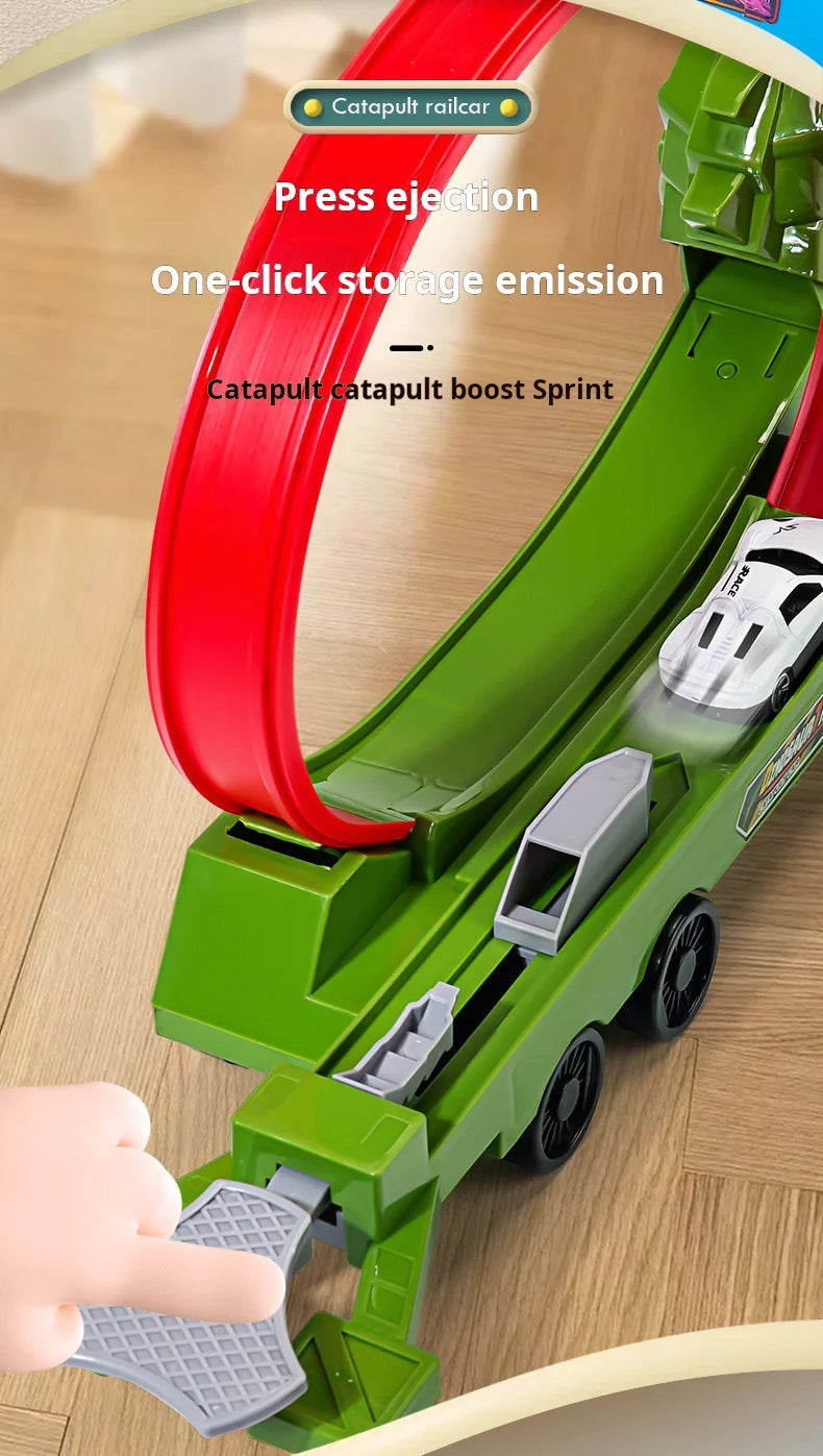 Dinosaur Track Car Sliding Railway Toy Shark  DIY Vehicles Educational Toys