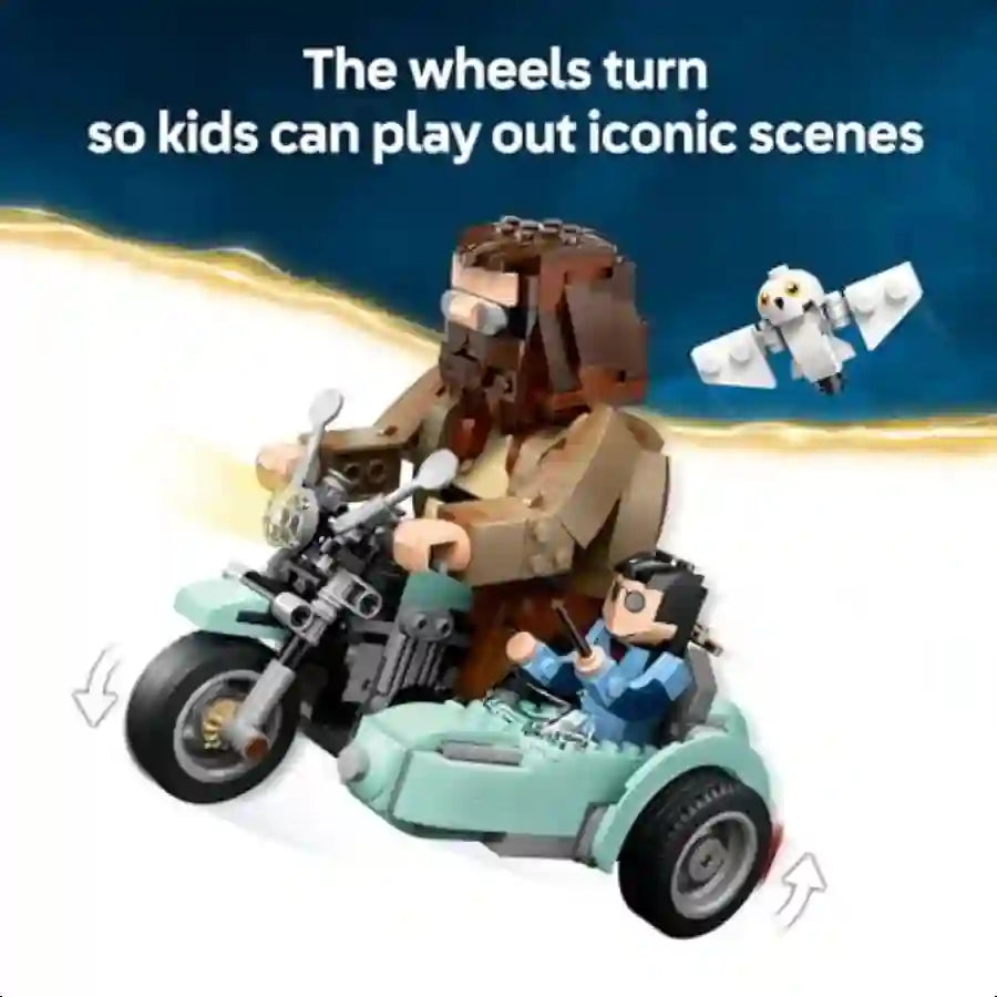 Hagrid Harry Motorcycle Toy Building Kit for Kids 9+