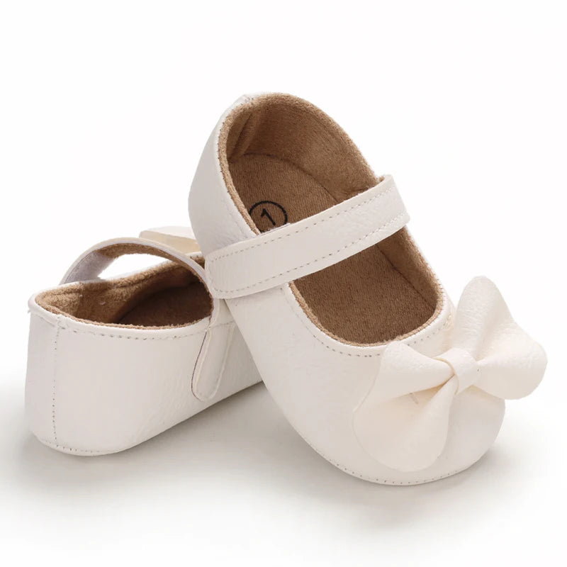 Baby Girl Casual and Comfortable Solid Color Mary Jane Shoes
