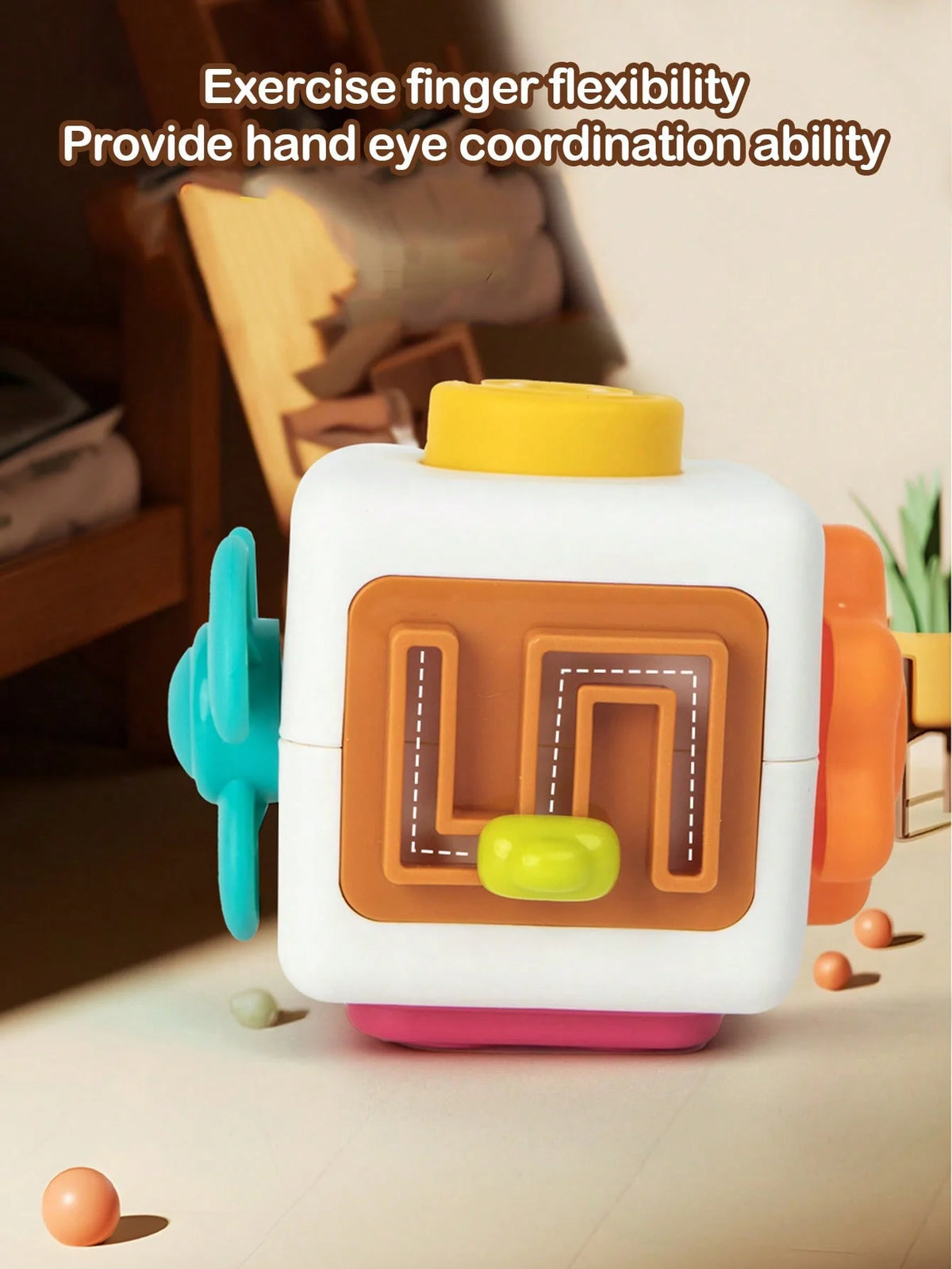 6 in 1 Montessori Educational Toys Sensory Busy Board Baby Practice Skills