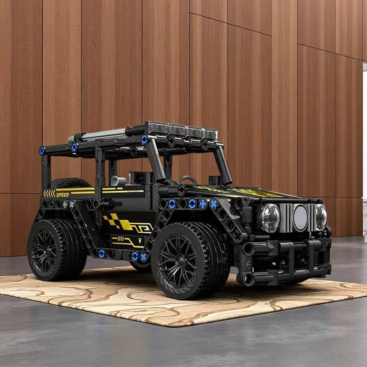 1630 Black Car Building Blocks, Suitable as Birthday/Christmas/Halloween/Thanksgiving/New Year/Party Gifts.
