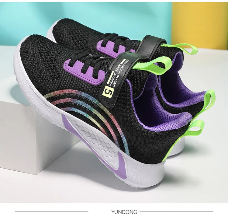New Design Red Trainers Shoes for Kids Girls Comfortable Platform Girl Sports Shoes Large Size 38 Children's Running Sneakers