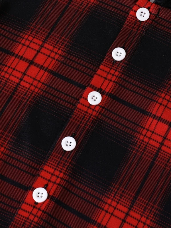 Plaid Fleece Lined Two-Piece for Boys