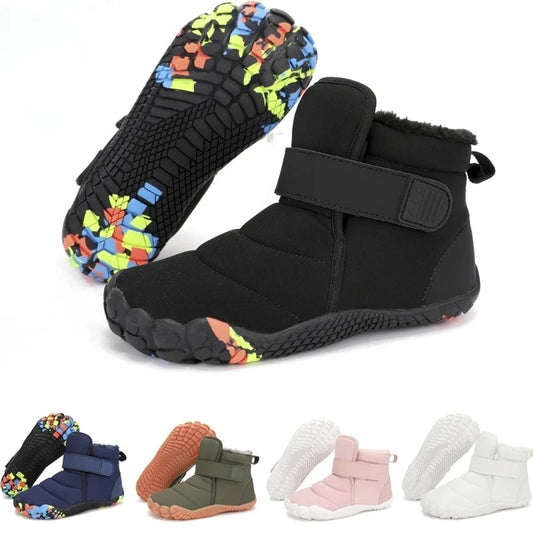 Children Snow Boots Girls Winter Minimalist Waterproof Sneakers